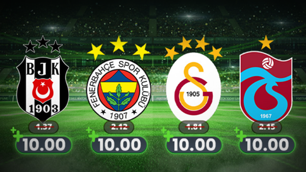 Bets10’dan Dört Büyüklerin Maçlarına 10.00 Oran